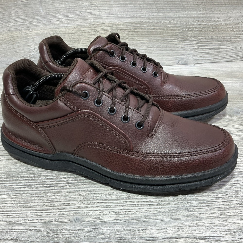 Rockport Eureka Mens A10889 Brown Leather Casual Walking Sneakers Shoes Size 12M